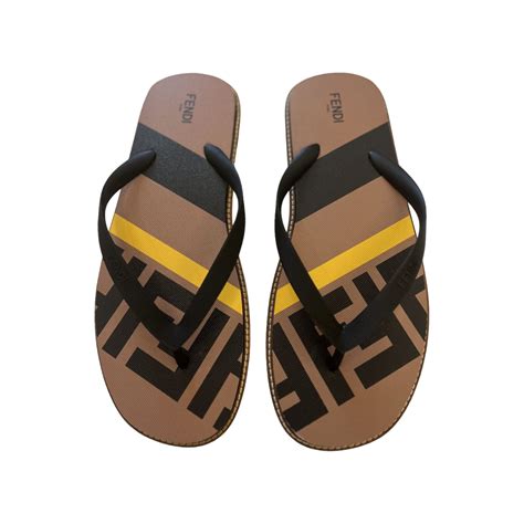 mens fendi slippers|Fendi flip flops men.